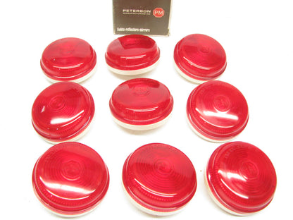 (9) RED Round Side Marker Clearance Lights Peterson Manufacturing