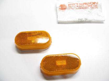 (2) Peterson 106A Oval Two-Bulb Clearance Marker Light Lamp W/ Reflector