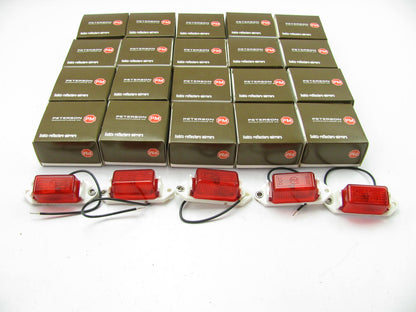 (20) Peterson 107WR 3.18''X1'' Incandescent Clearance Lamp Side Marker RED Lights