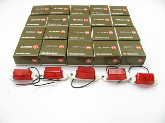 (20) Peterson 107WR 3.18''X1'' Incandescent Clearance Lamp Side Marker RED Lights