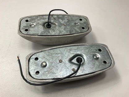(2) PM Peterson 123A Cast Aluminum Armored Clearance Trailer Marker Light, Amber