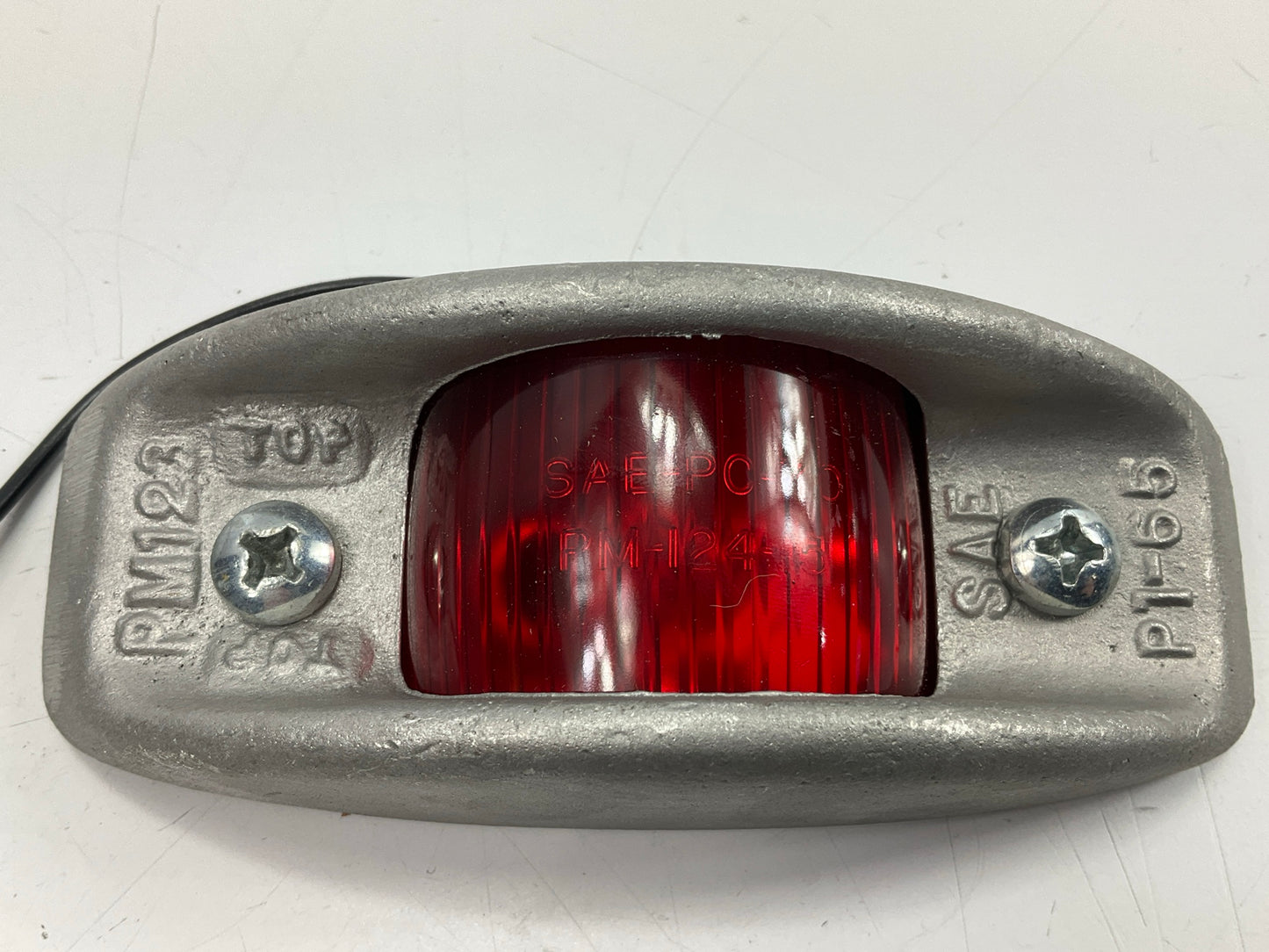 (2) Peterson 123R Steel Armored Red Trailer Clearance Side Marker Light Lamps