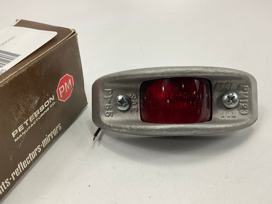 Vintage Peterson 123R Steel Armored Red Trailer Clearance Side Marker Light Lamp