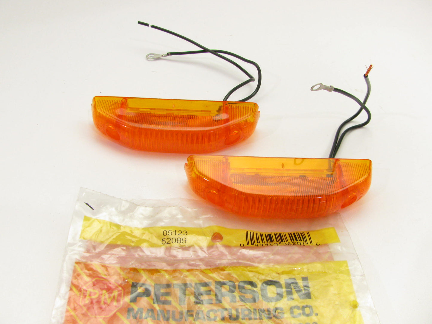 (2) Peterson Manufacturing 159A Amber Clearance Marker Light