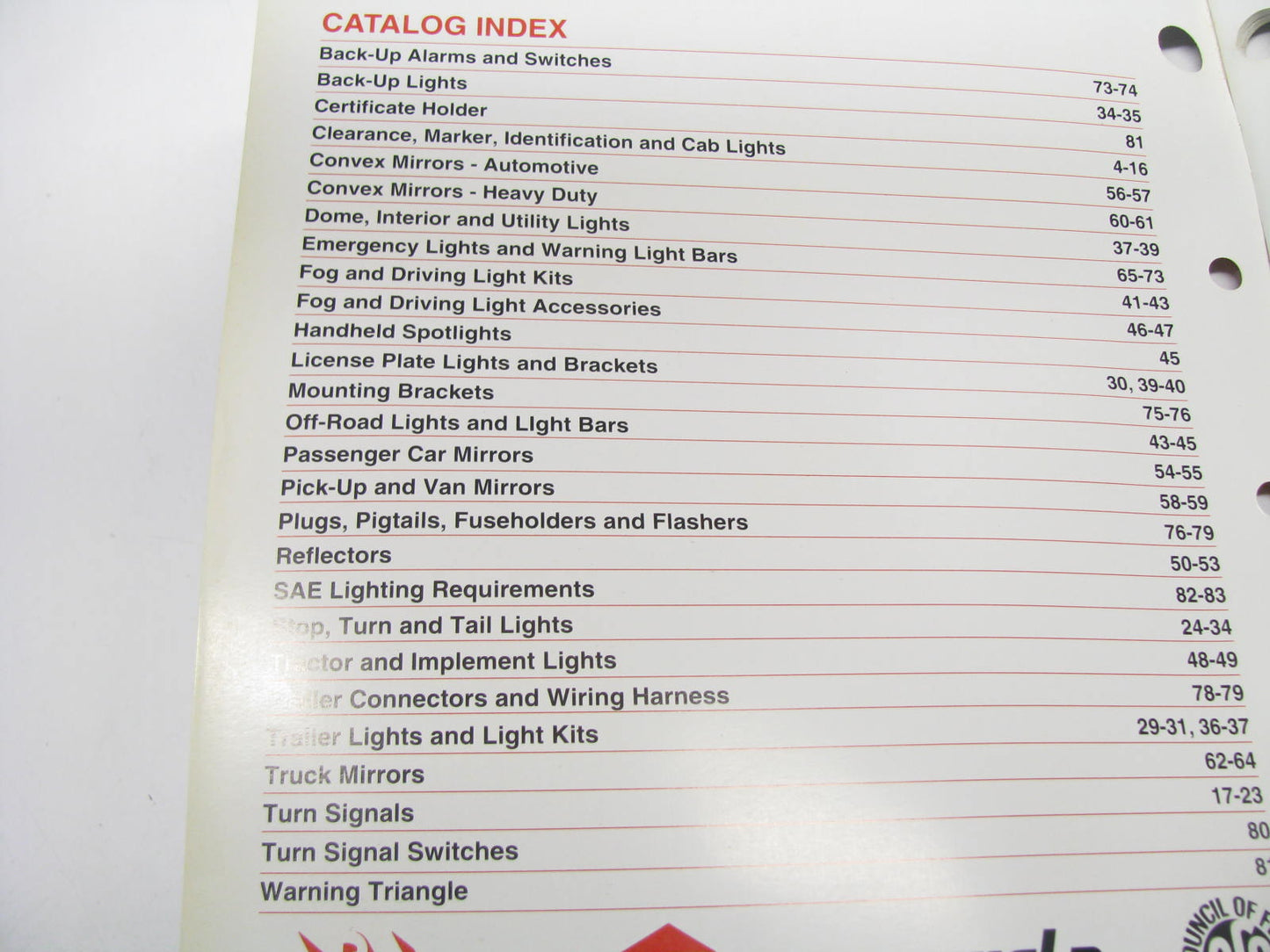 Peterson Manufacturing Catalog#191 Going The Distance Light Reflectors Mirrors