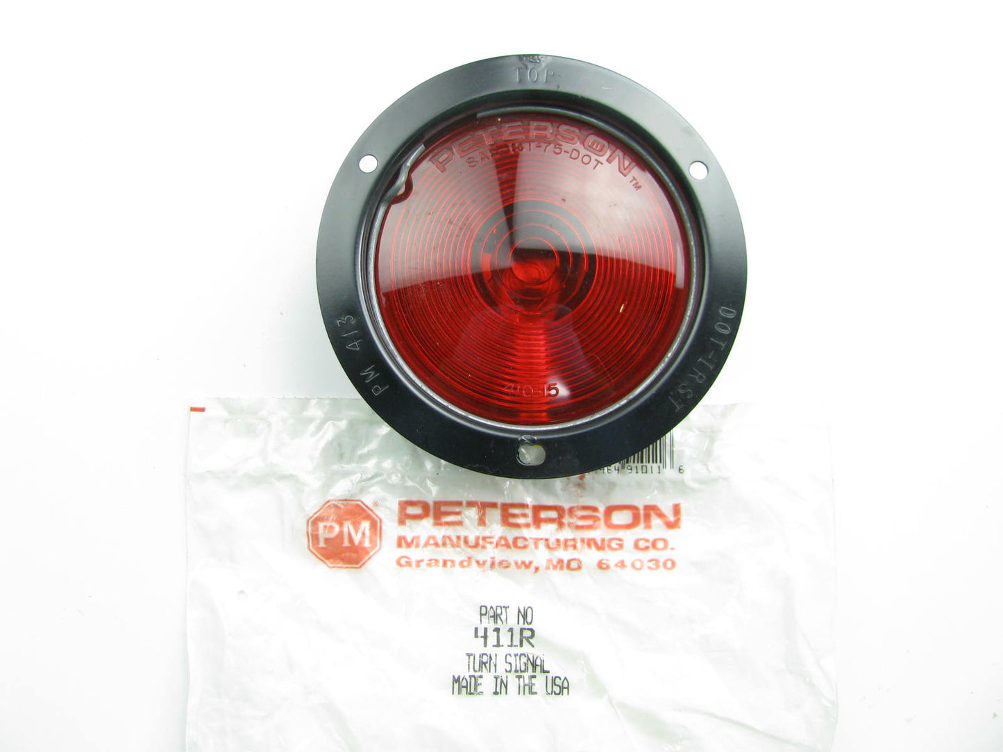 Peterson Manufacturing 411R Trailer Turn Signal Light Lamp - Red (amber)  1-wire