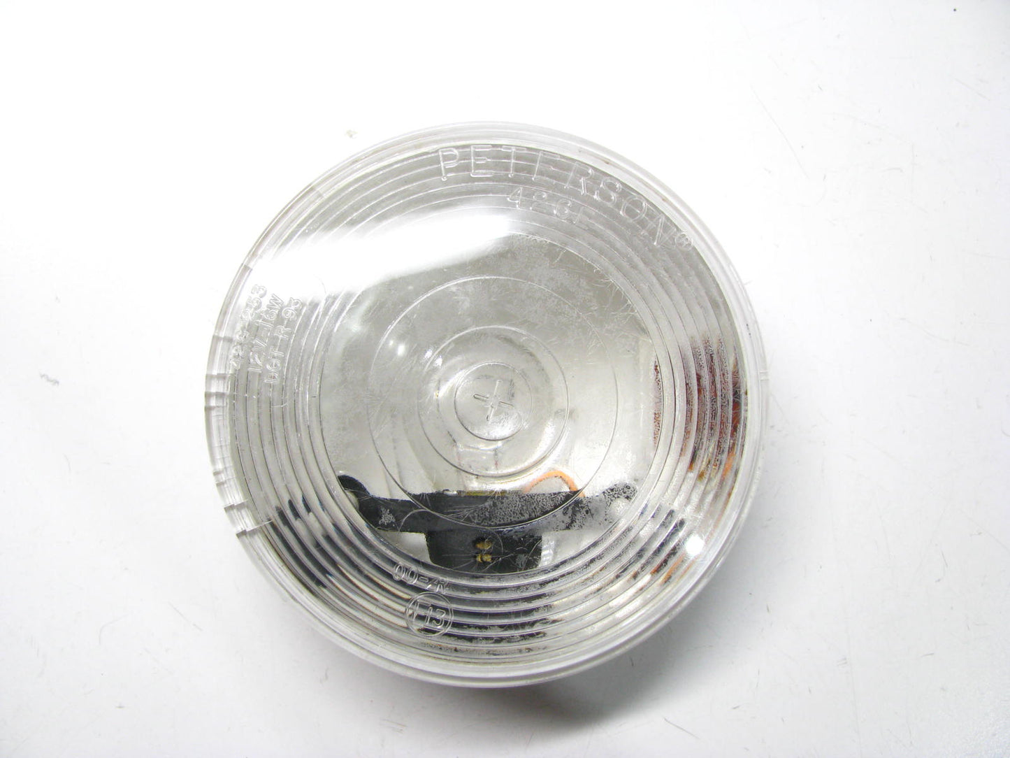 (x2) P-M 415K 4'' Round Clear Back-Up Light With Grommet & Pigtail