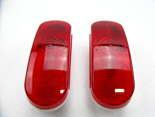 (2) Peterson Manufacturing 421R Red 6-1/2'' Oval Stop Turn And Tail Light