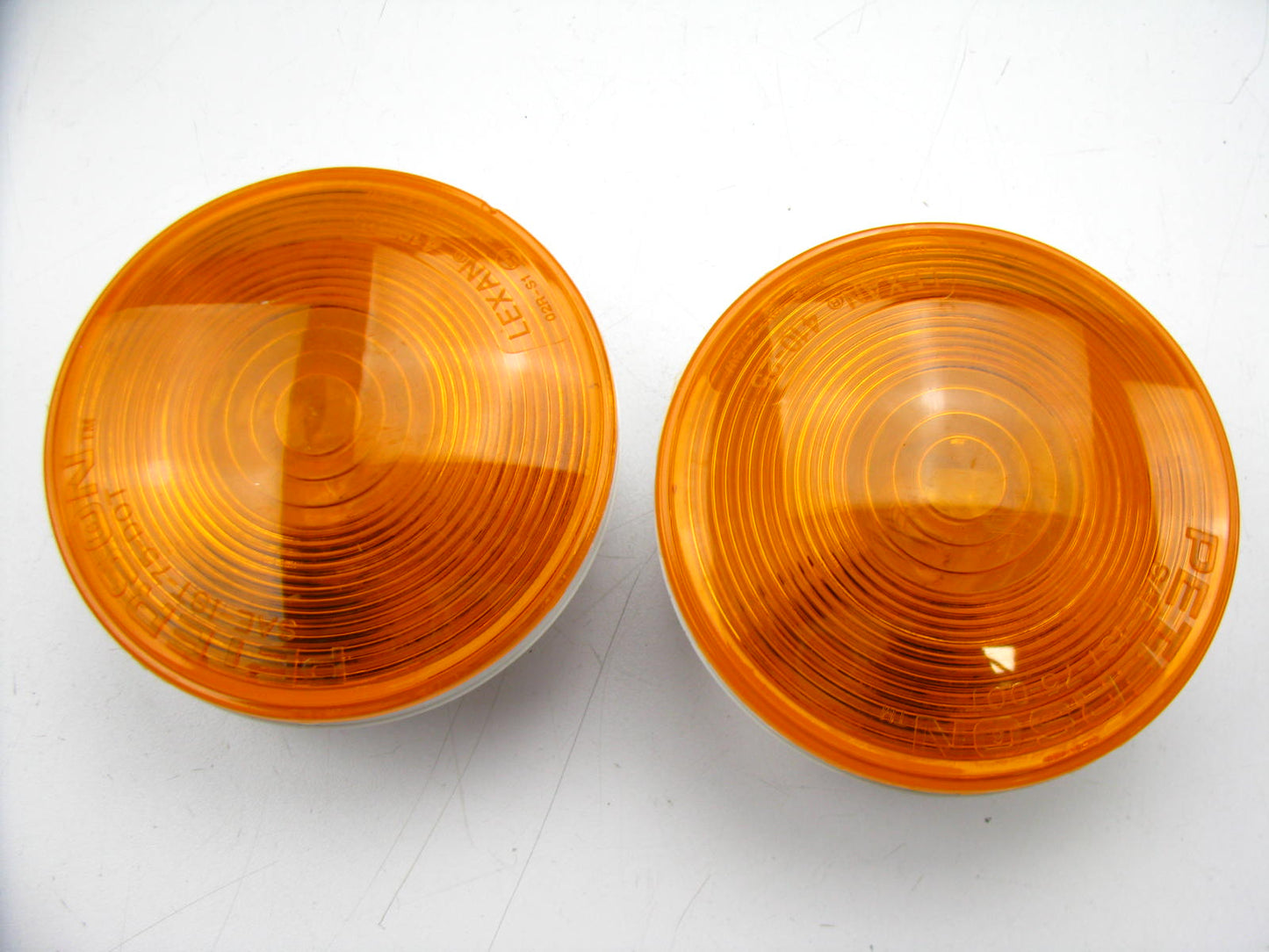(2) Peterson 426A 4'' Round Amber Sealed Light Turn Signal Park Light