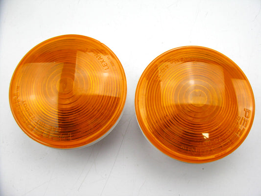 (2) Peterson 426A 4'' Round Amber Sealed Light Turn Signal Park Light