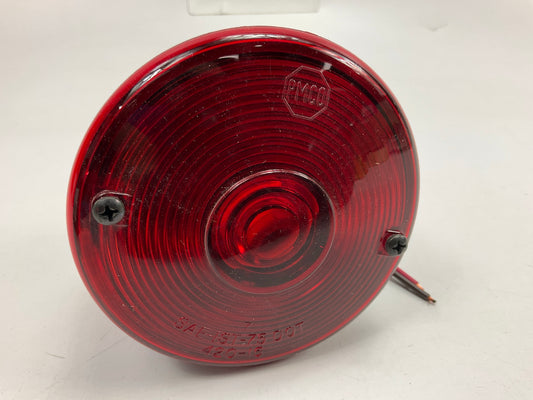 Peterson 428W Red Round 4 Function Tail Light Lamp W/ License Plate Illuminator
