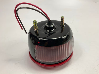 Peterson 428W Red Round 4 Function Tail Light Lamp W/ License Plate Illuminator