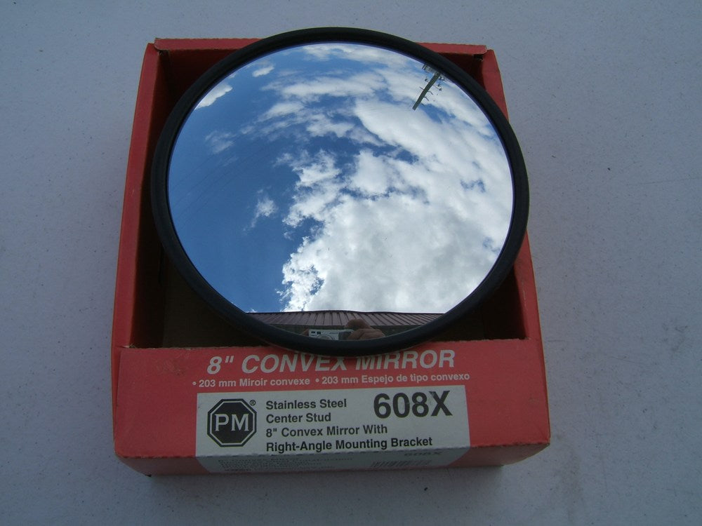 Peterson Manufacturing 608X 8'' Stainless Bright Convex Mirror