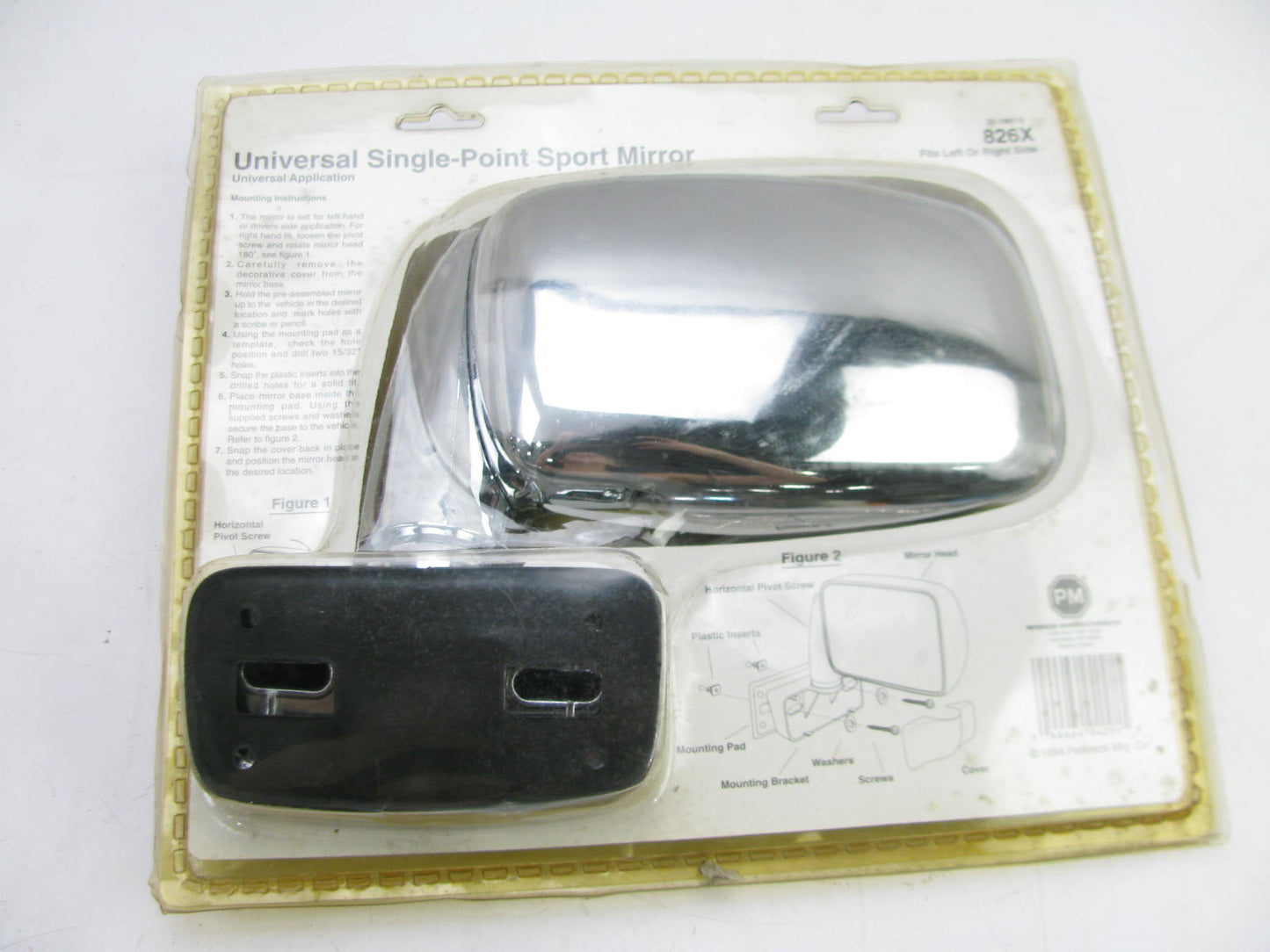 Peterson Manufacturing 826X  CHROME Truck Van SWING-AWAY MIRROR 7 3/4'' X 4 3/4''
