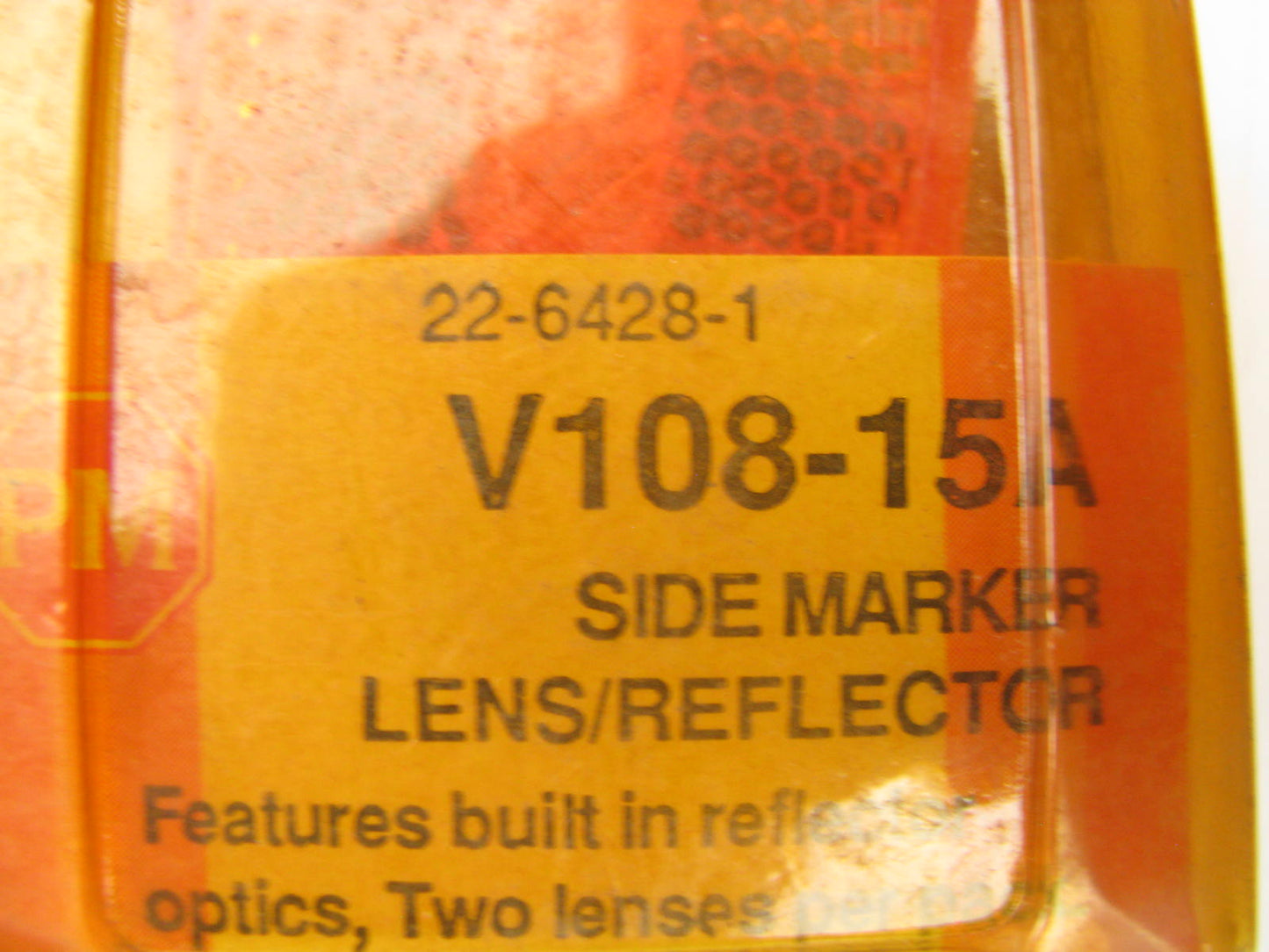 Peterson Manufacturing V108-15A Clearance Side Marker Light Lamp Lens, AMBER