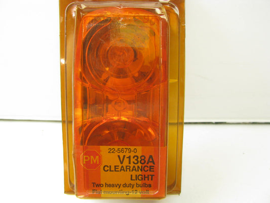 Peterson Manufacturing V138A  Amber Two Bulb Clearance Marker Light Lamp Trailer