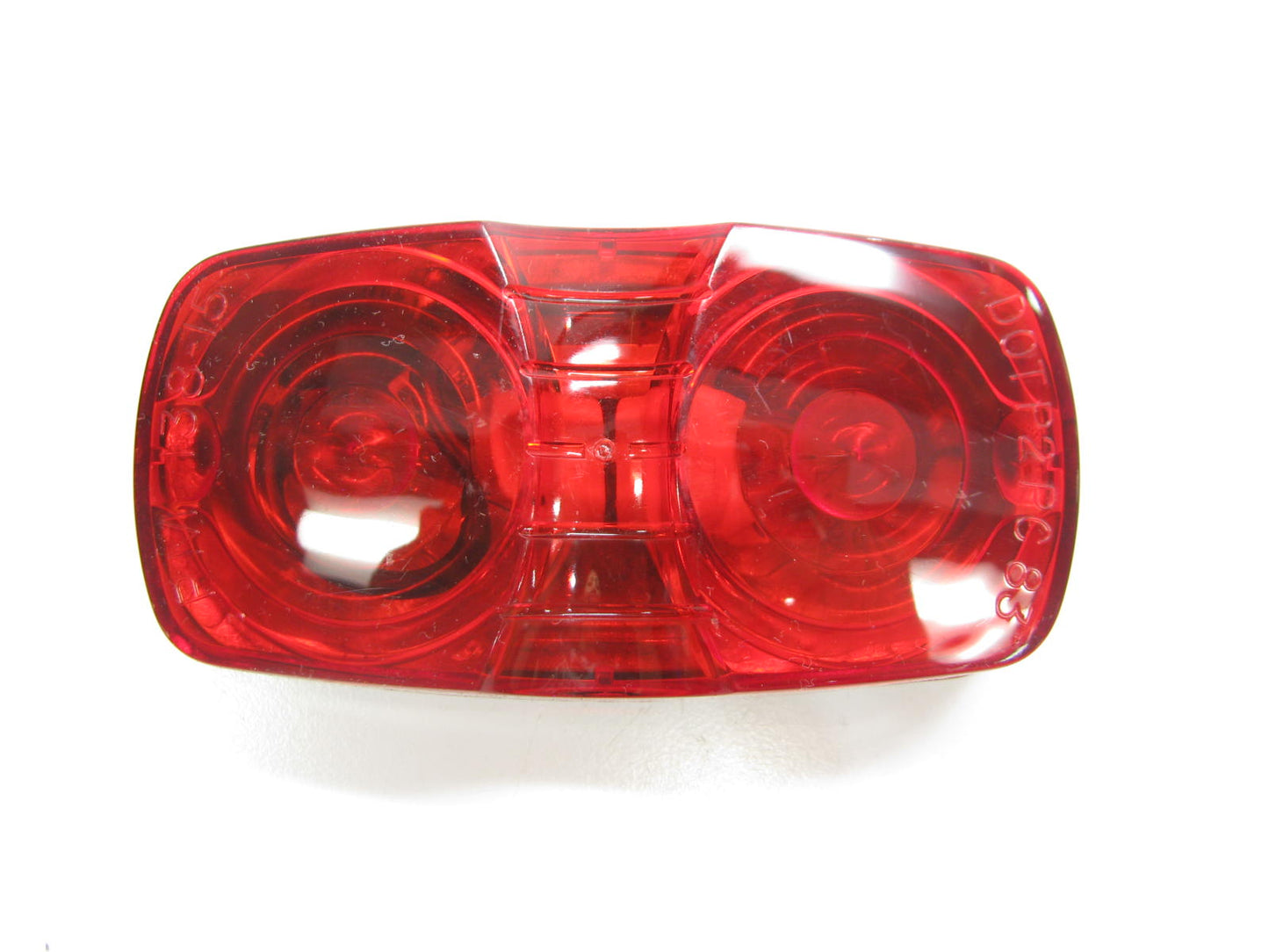 (2) Peterson V139R Red 2-Bulb Double Bulls-Eye Corner Clearance Marker Light