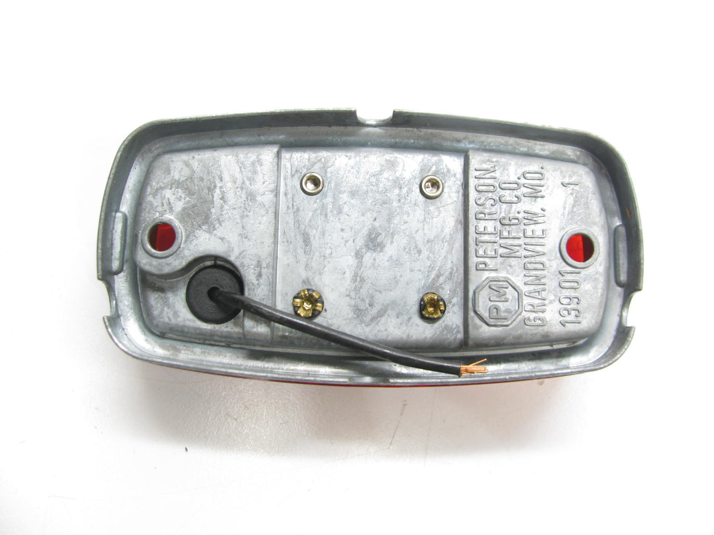 (x2) P-M V139R 2-bulb Double Bulls-eye Red Corner Clearance Marker Light