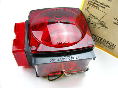 Peterson V452L RED STOP TAIL LIGHT For Trailers 4-1/2''X 5-3/4'' W/ License Light