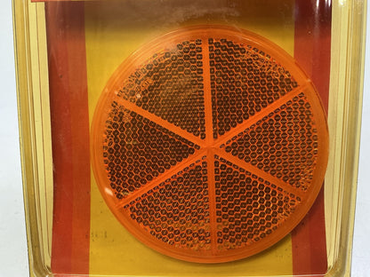 (2) Peterson V475A 3-3/16'' Amber Round Reflector Quick-Mount W/ Adhesive Backing