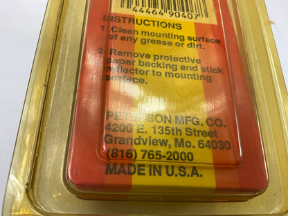(2) Peterson V483A Amber Rectangular Trailer Reflectors 3.125''x1.375'' Adhesive