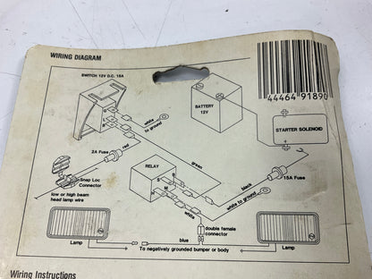 Peterson Night Watcher Lights Auxiliary Wiring Light Hardware Installation Kit