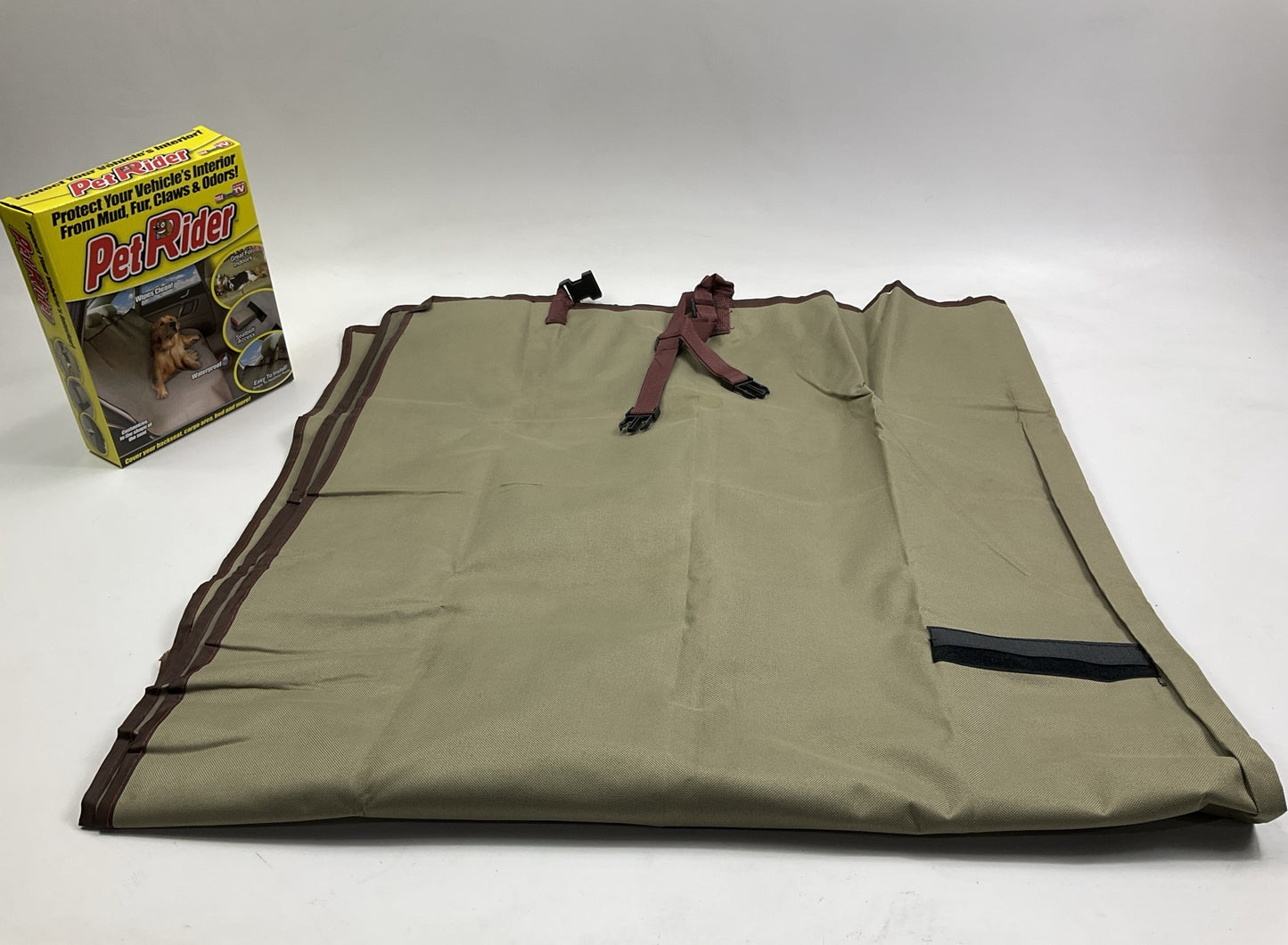 Petrider 5273-6 Rear Back Seat Cover For Dogs, 56''x47'' W/ Openings For Seatbelts