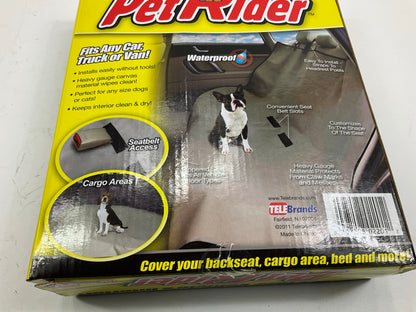 Petrider 5273-6 Rear Back Seat Cover For Dogs, 56''x47'' W/ Openings For Seatbelts