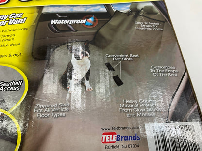 Petrider 5273-6 Rear Back Seat Cover For Dogs, 56''x47'' W/ Openings For Seatbelts