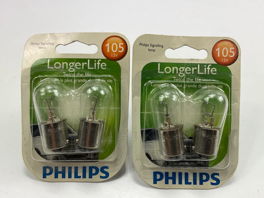 4 BULBS TOTAL - Philips 105LLB2 Longerlife Courtesy Lamp Light Bulb # 105