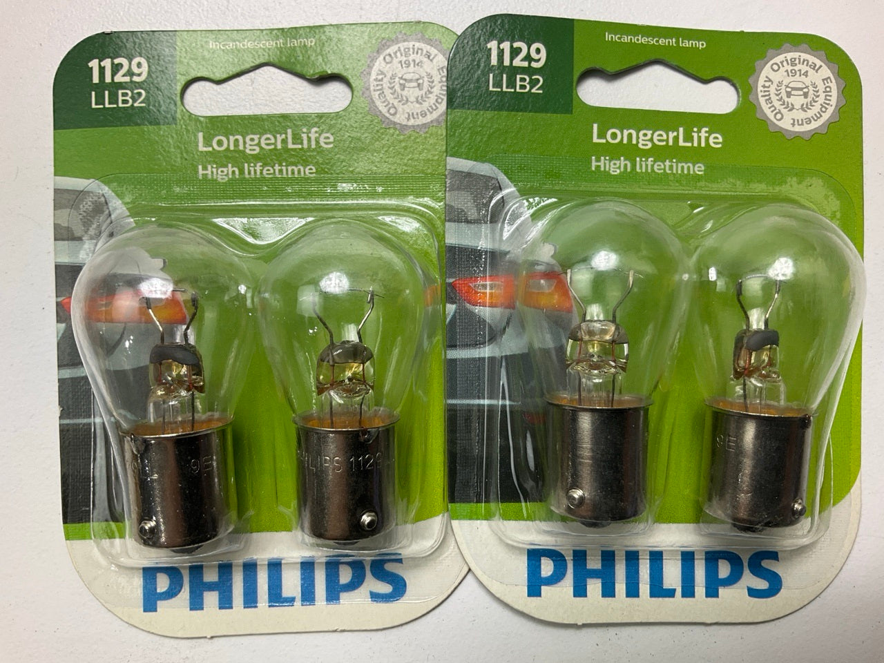 Philips 1129LLB2 Longerlife Brake Lamp Light Bulb 1129 - 4 PACK