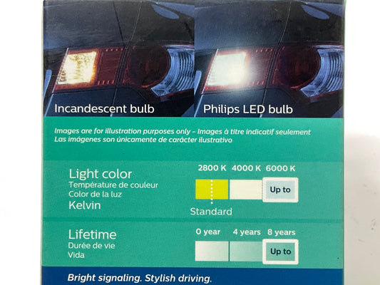 Philips 1141WLED Ultinon LED WHITE Back Up Lamp Light Bulb 1141 - 2 PACK