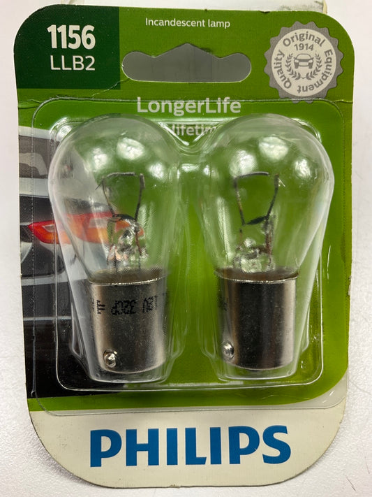 Philips 1156LLB2 Longerlife Back Up Lamp Light Bulb 1156 - 2 PACK