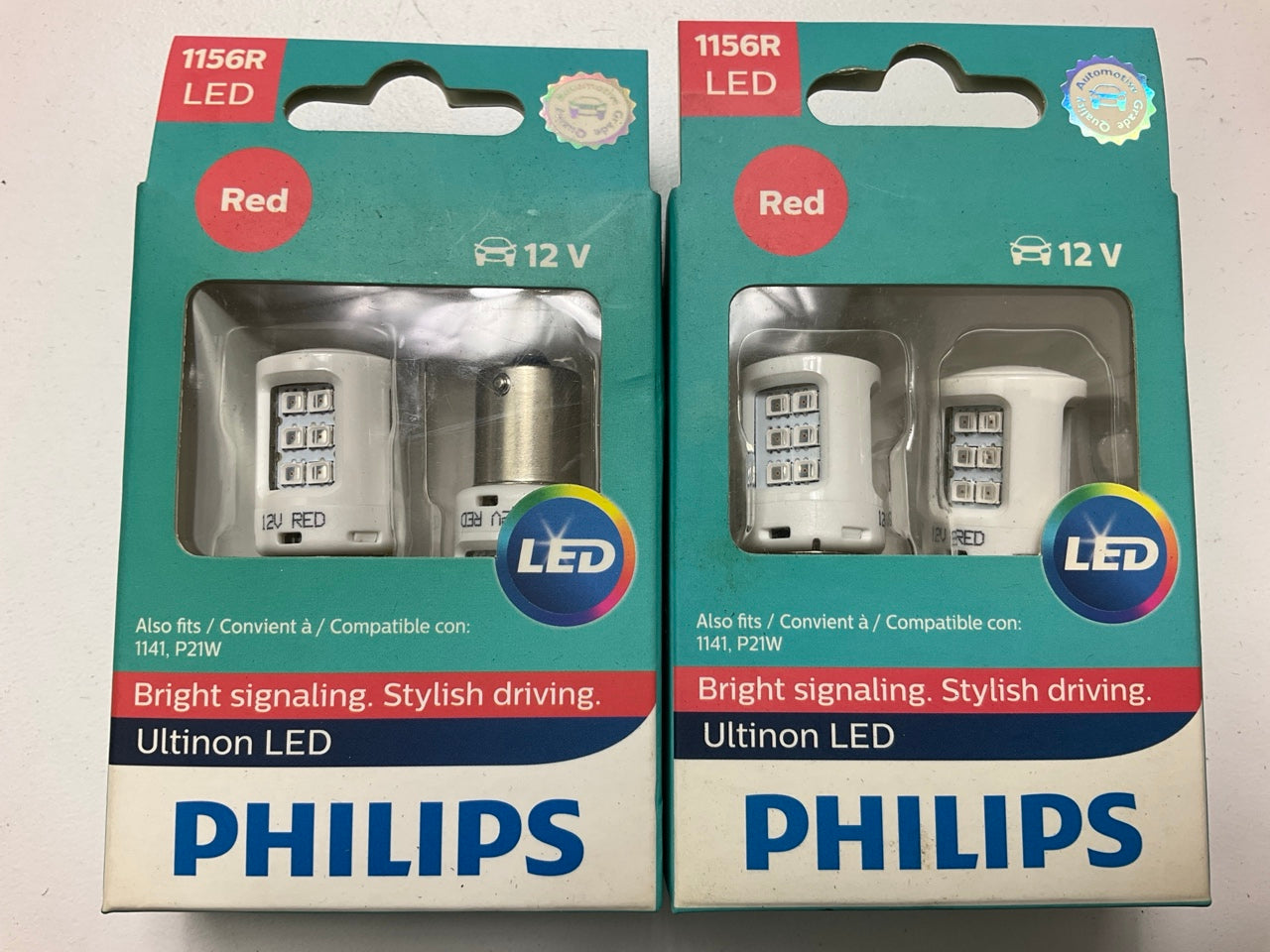 Philips 1156RLED Ultinon LED RED Turn Signal Lamp Light Bulb 1156 - 4 PACK