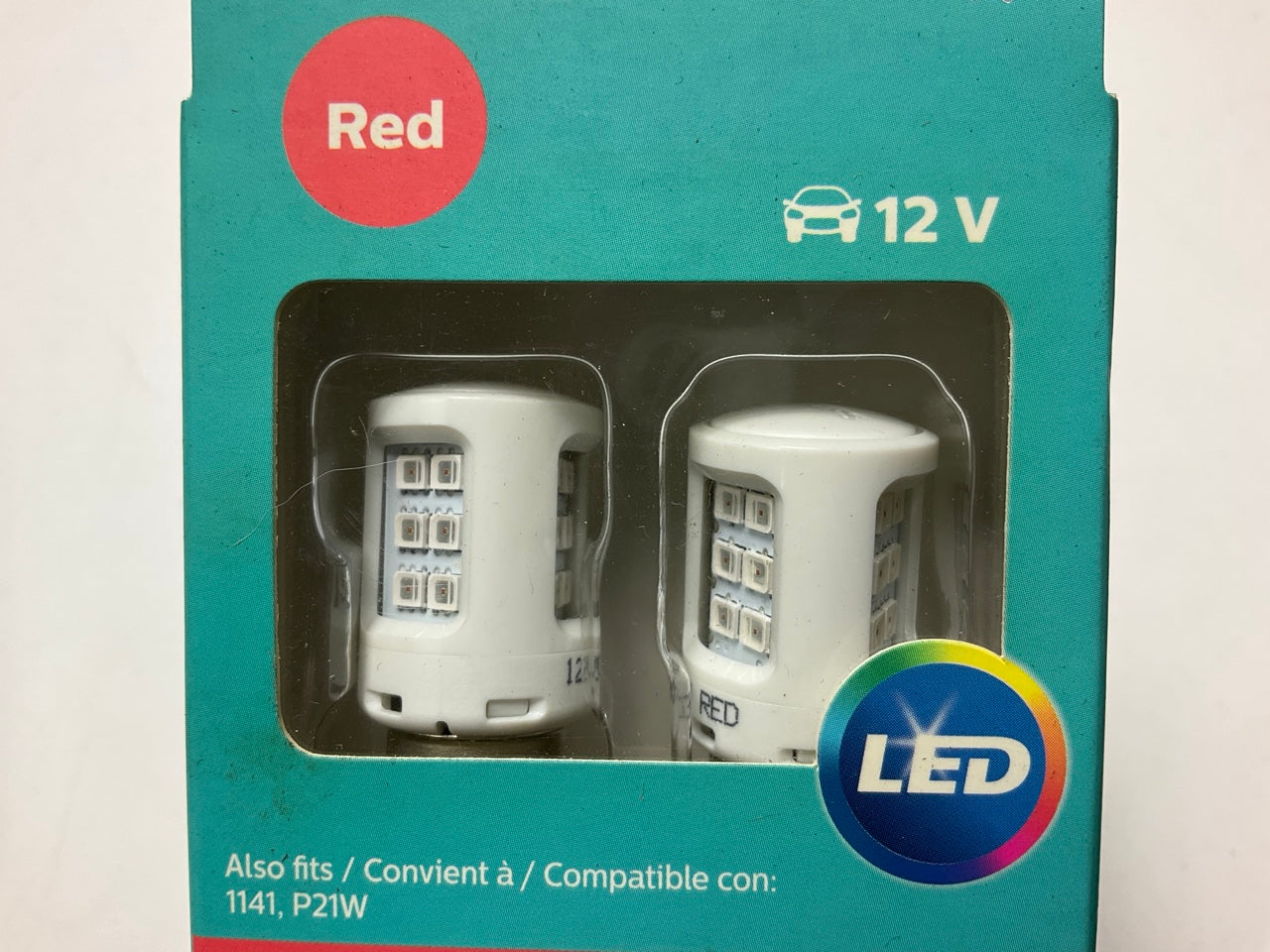 Philips 1156RLED Ultinon LED RED Turn Signal Lamp Light Bulb 1156 - 4 PACK