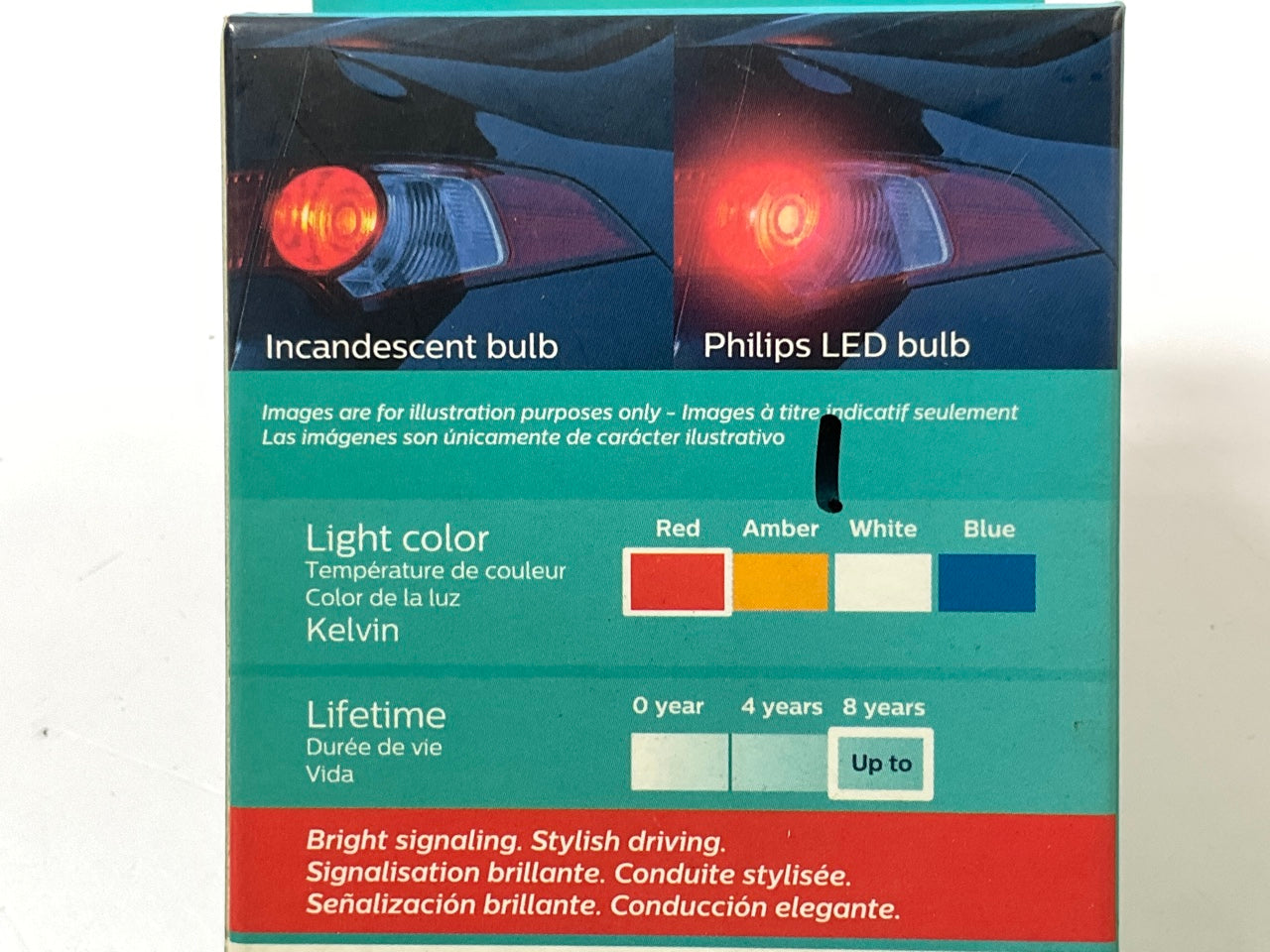 Philips 1156RLED Ultinon LED RED Turn Signal Lamp Light Bulb 1156 - 2 PACK