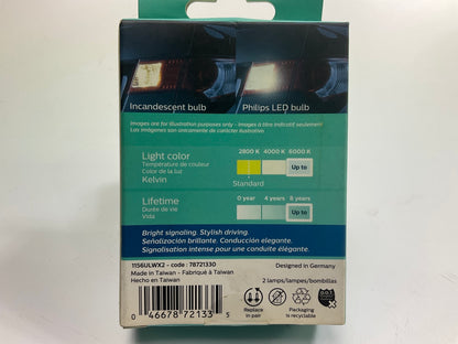Philips 1156WLED Ultinon LED Back Up Lamp Light Bulb 1156 - 2 PACK