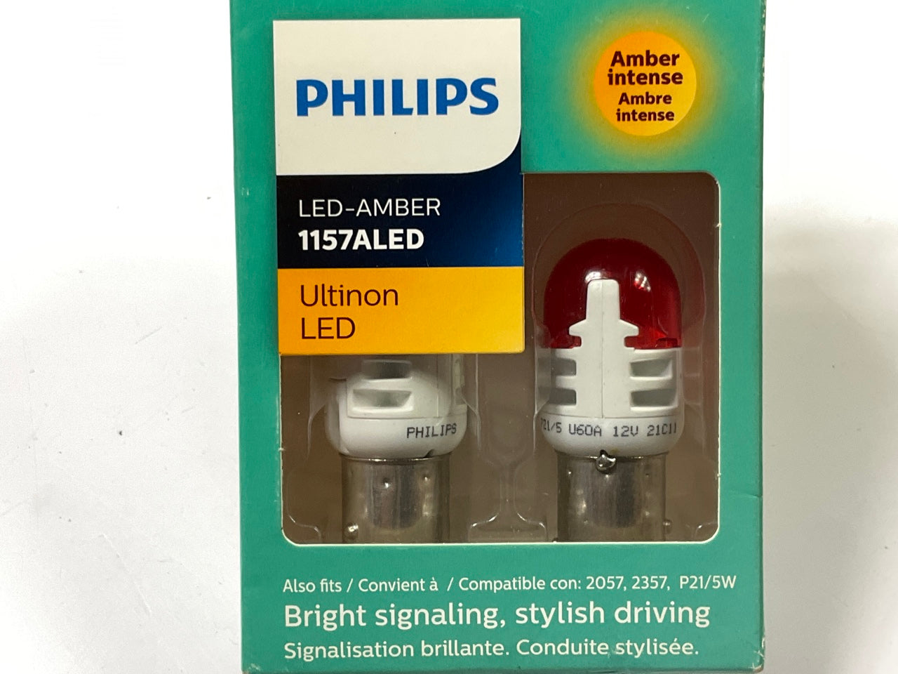Philips 1157ALED Ultinon LED Amber Turn Signal Lamp Light Bulb 1157 - 2 PACK