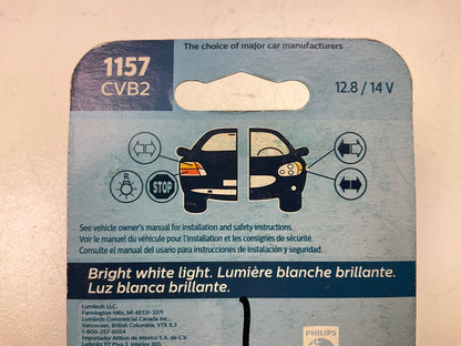 Philips 1157CVB2 Crystalvision Brake Lamp Light Bulb 1157 - 2 PACK