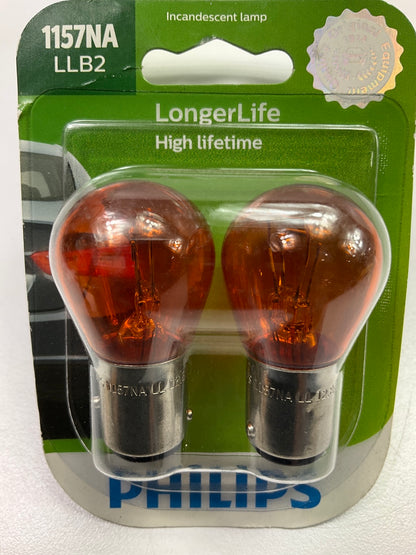Philips 1157NALLB2 LongerLife Amber Turn Signal Lamp Light Bulb 1157 - 2 PACK