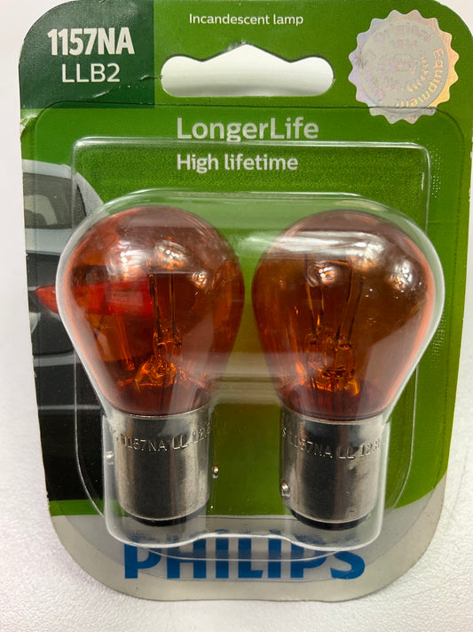 Philips 1157NALLB2 LongerLife Amber Turn Signal Lamp Light Bulb 1157 - 2 PACK