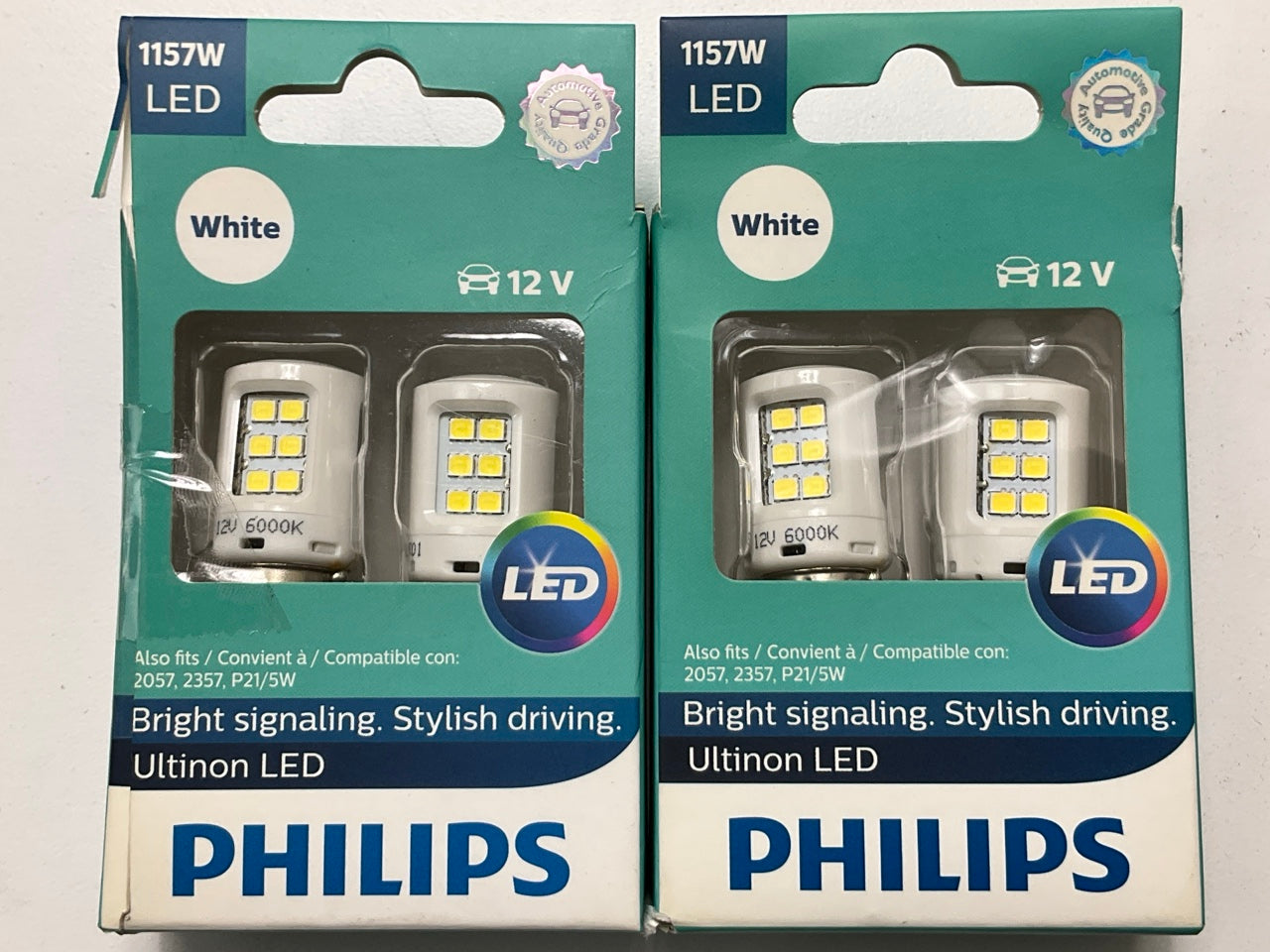 2 PACKS - Philips 1157WLED ULTINON Reverse Backup LED Light Bulbs 1157 WHITE