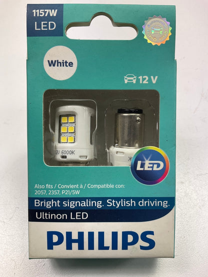 Philips 1157WLED ULTINON Reverse Backing Signal LED Bulbs 1157 WHITE