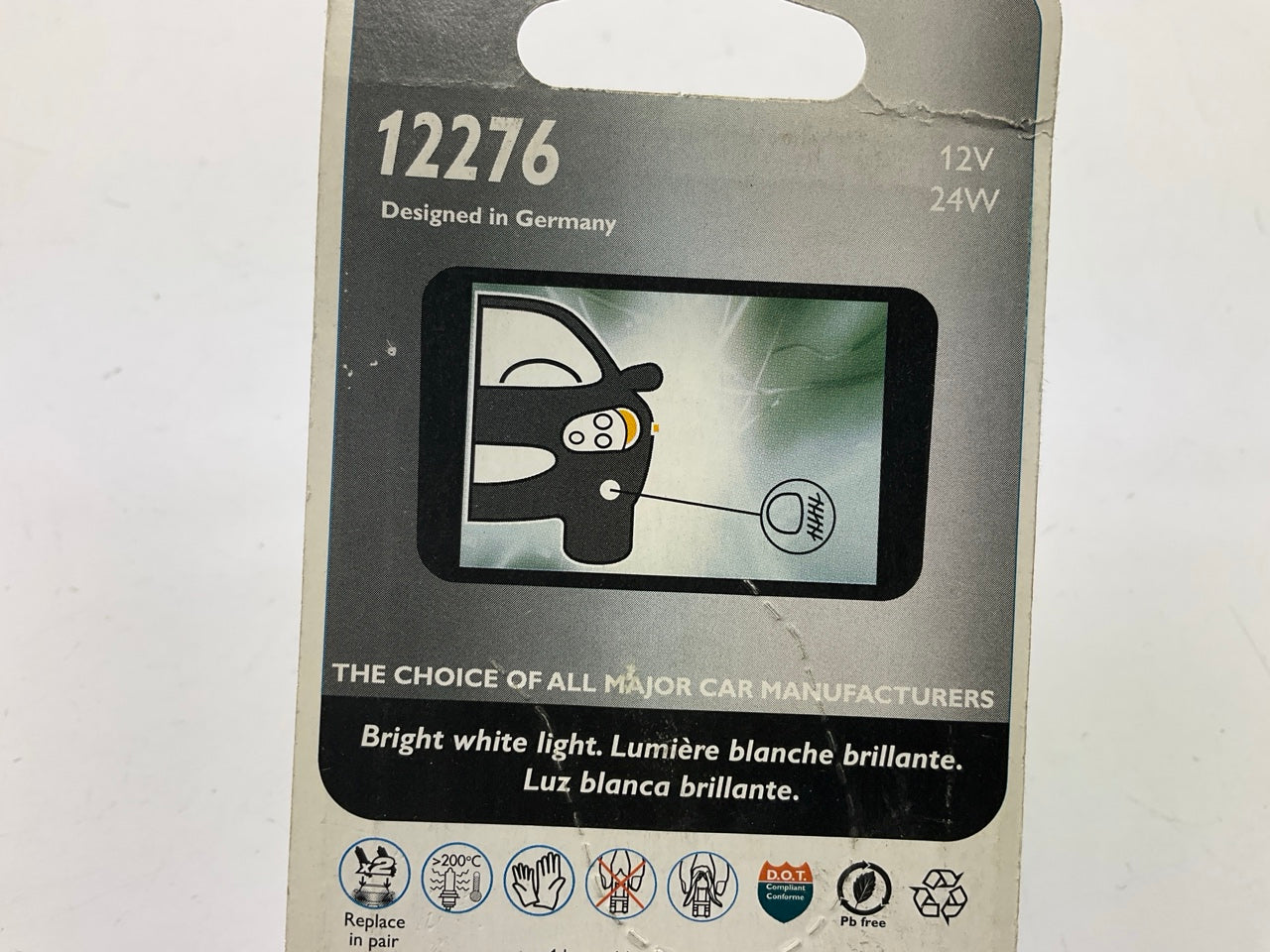 Phillips 12276CVB1 Cystalvision Ultra Fog Lamp Light Bulb 12V 24W