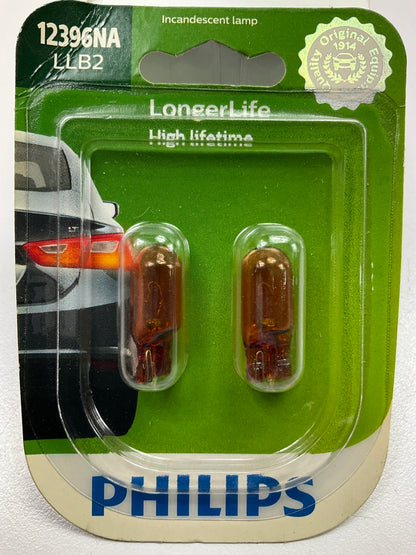 Philips 12396NALLB2 Longerlife Amber Side Marker Lamp Light Bulb 12396NA - 2 PCS