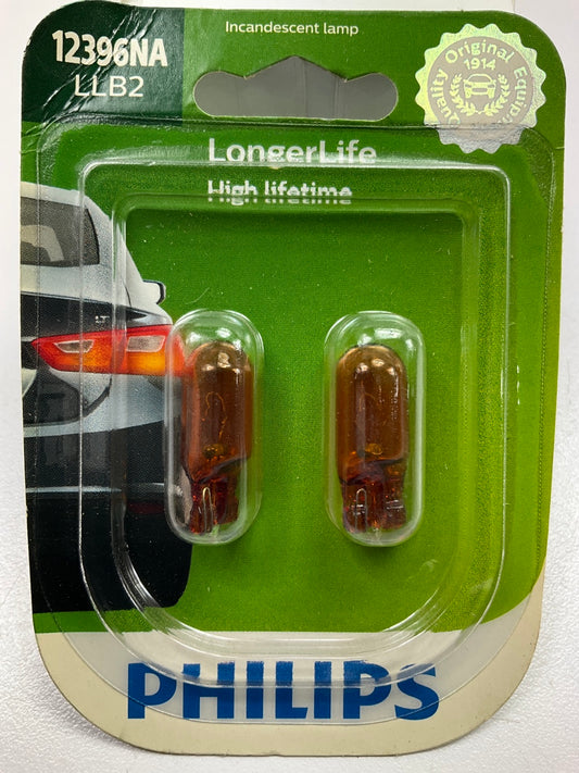 Philips 12396NALLB2 Longerlife Amber Side Marker Lamp Light Bulb 12396NA - 2 PCS