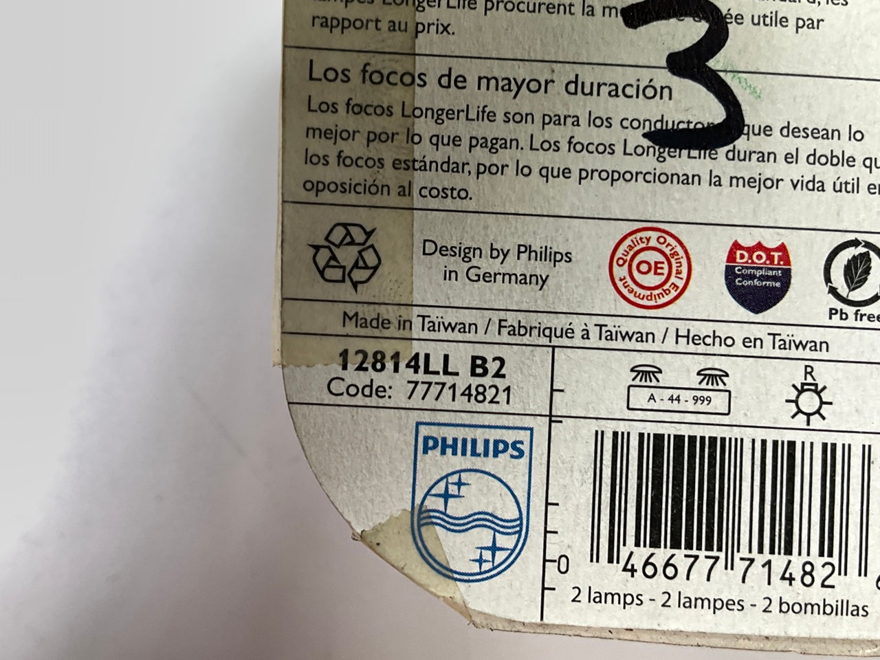 Philips 12814LLB2 Longerlife Turn Signal Lamp Light Bulb 12814 - 2 PACK