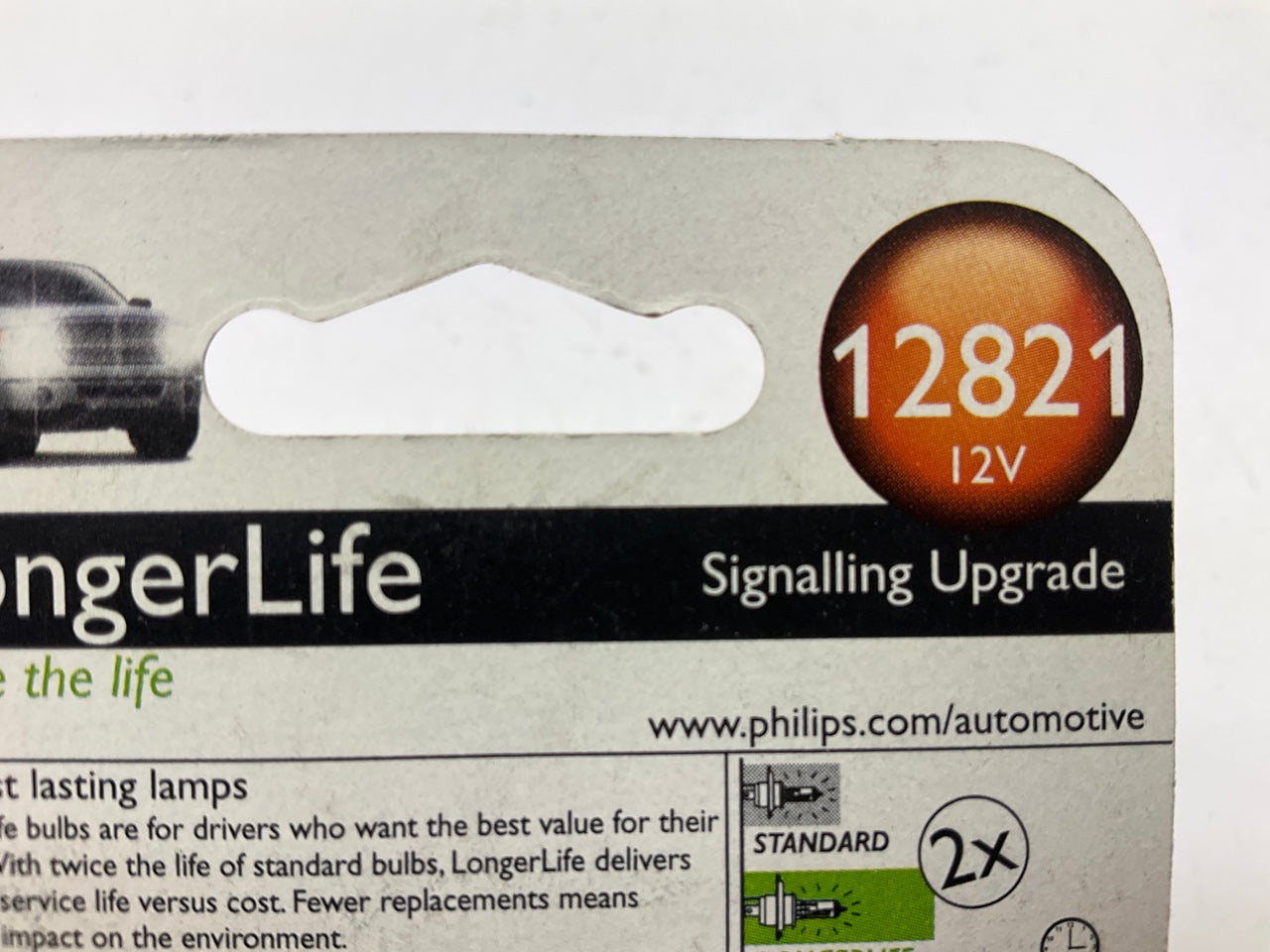 Philips 12821LLB2 Longerlife Exterior Back Up Light Bulb Light 12821- 2 Pack