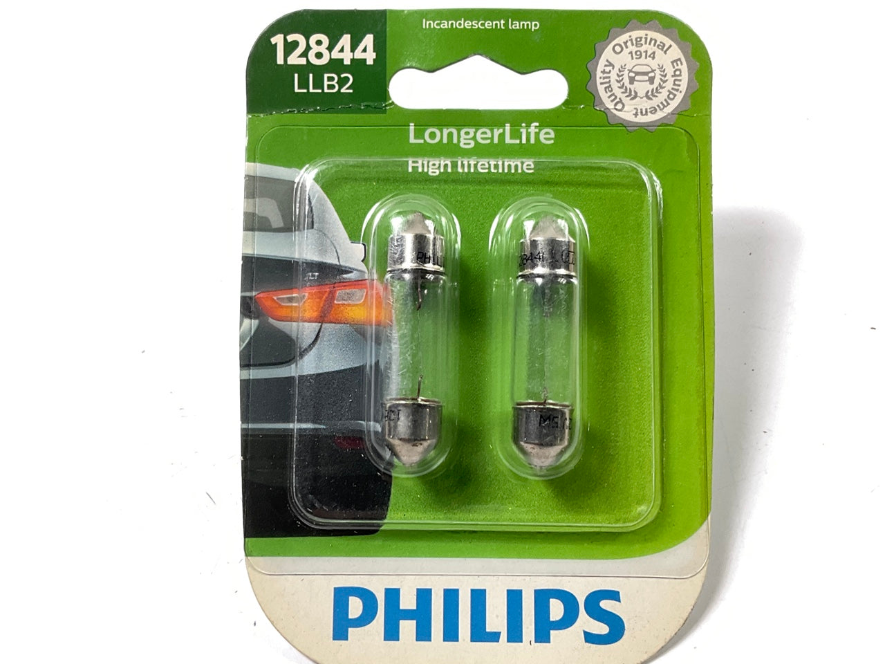 Philips 12844LLB2 LongerLife License Plate Lamp Light Bulb 12844 - 2 PACK