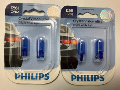 Philips 12961CVB2 Crystalvision Ultra Back Up Lamp Light Bulb 12961 - 4 PACK
